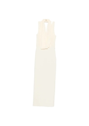 Patrizia Pepe Draped long dress - Neutrals