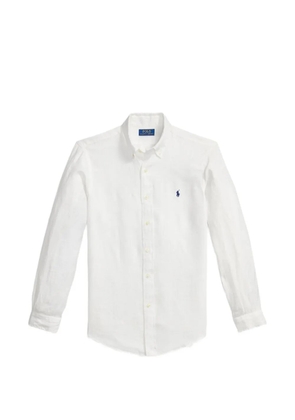 Polo Ralph Lauren logo-embroidery linen shirt - White