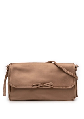 Balenciaga Pre-Owned 2011 Distressed Satin Leopolda Pochette shoulder bag - Brown