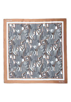 Max Mara geometric-print scarf - Brown