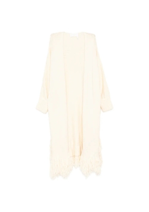 Chloé Pre-Owned Fringe long cardigan - Neutrals
