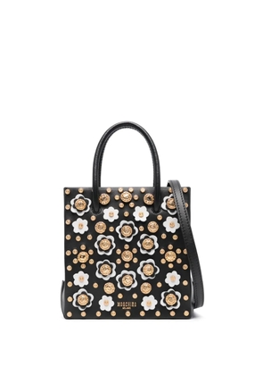 Moschino floral stud-detailing tote bag - Black