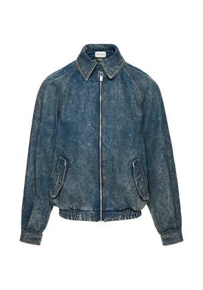 Magda Butrym acid-wash denim jacket - Blue
