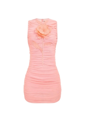 David Koma floral ruched mini dress - Pink