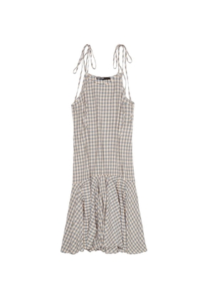 Bimba y Lola checked tie-strap midi dress - Blue
