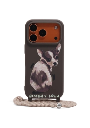 Bimba y Lola dog print iphone 17 pro case - Brown