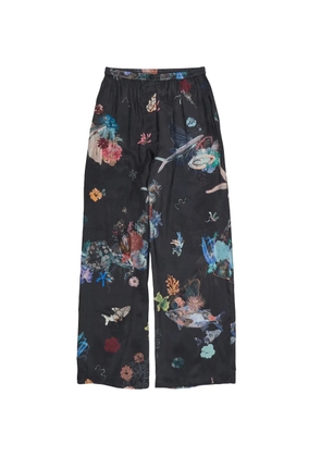 Bimba y Lola floral print trousers - Black
