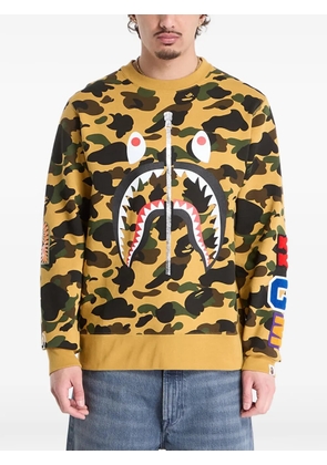 A BATHING APE® Camo Shark sweatshirt - Yellow