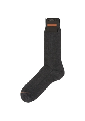 Zegna line-detail socks - Grey