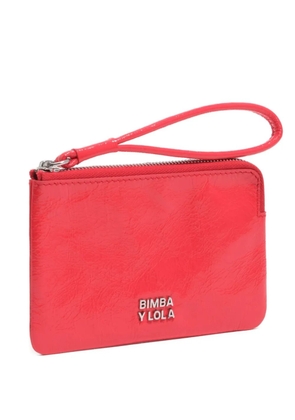 Bimba y Lola zip leather purse - Red