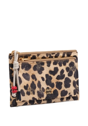 Bimba y Lola leopard zip wallet - Neutrals
