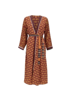 PICUS VIRIDIS reversible floral-pattern coat - Red