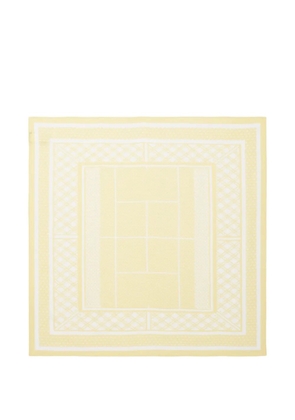 Lacoste tennis geometric scarf - Yellow