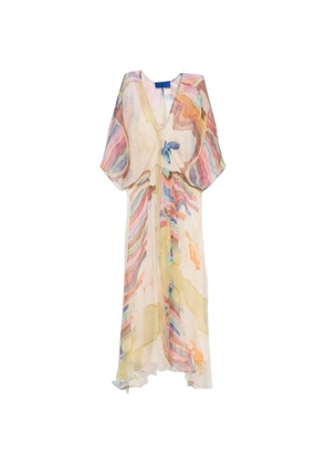 Mes Demoiselles V-neck asymmetric dress - Neutrals