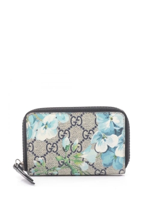 Gucci Pre-Owned 2016-2026 GUCCI GG Blooms purse 546354 canvas PVC Beige Blue Green Used Women coin pouch - Neutrals