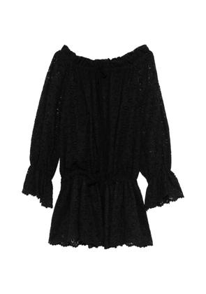 Les Filles d'Eva ruffled lace mini dress - Black