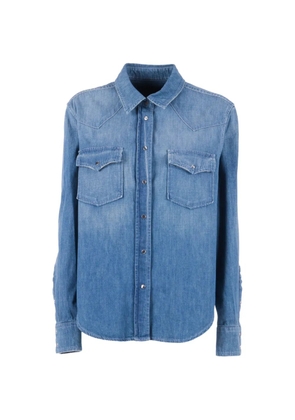 DONDUP KIDS patch pocket shirt - Blue