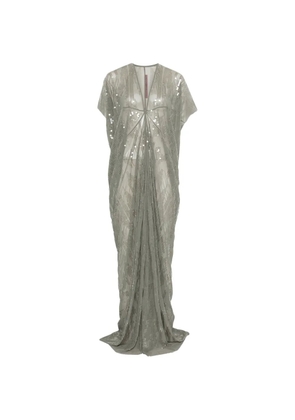 Rick Owens Lilies sequin-embellishment V-neck maxi dress - Green