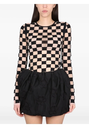Max Mara checkerboard stretch jersey - Black