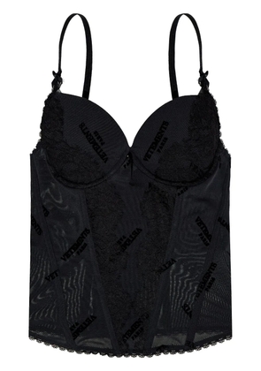 VETEMENTS logo-jacquard top - Black