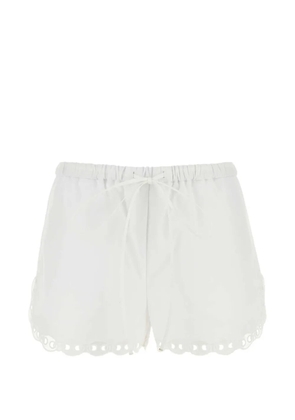 Gucci embroidered cotton poplin shorts - Neutrals