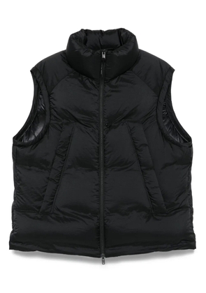 Y-3 quilted high-neck vest - Black