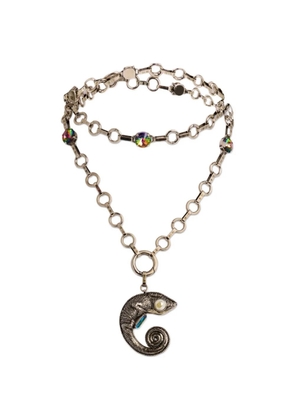 ETRO arnica chameleon crystal necklace - Silver