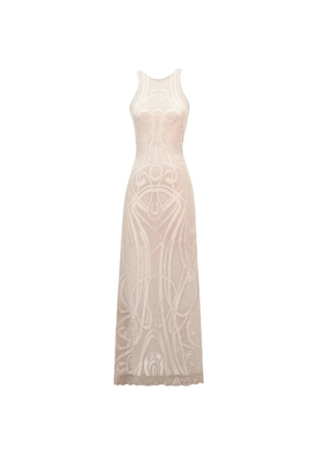 Gemy Maalouf patterned midi dress - Neutrals