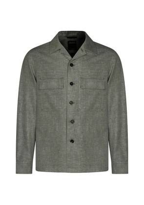 Zegna chest-pocket shirt jacket - Green