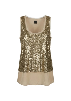 PINKO sequin-embellished top - Gold