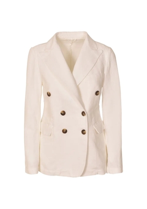 Kiltie double-breasted blazer - White