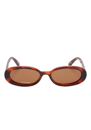 Le Specs Outta Love oval-frame sunglasses - Brown