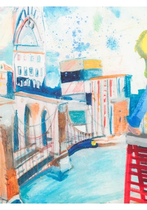 KidSuper floral-print scarf - Blue