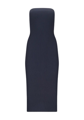 Max Mara ribbed strapless midi dress - Blue