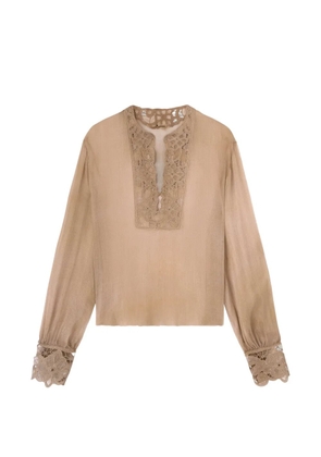 Ermanno Scervino floral cut-work blouse - Neutrals