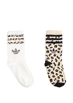 adidas logo-detail socks set (set of two) - Neutrals
