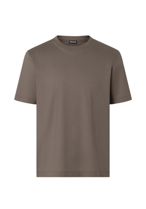 Zegna piquet cotton T-shirt - Grey