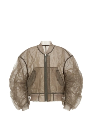 Rick Owens Secchia Flight crinkled sleeve bomber jacket - Brown