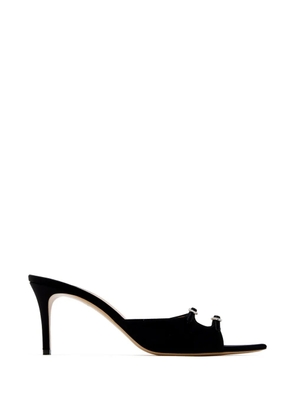 Andrea Wazen Janis buckle embellished mules - Black