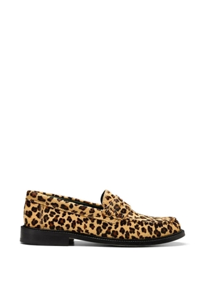 VINNY'S leopard yardee moccasin loafers - Neutrals