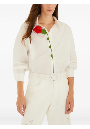 FARM Rio rose-detail shirt - White