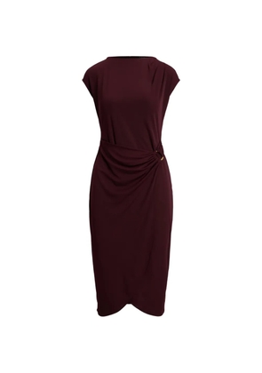 Lauren Ralph Lauren draped ring-detail midi dress - Red