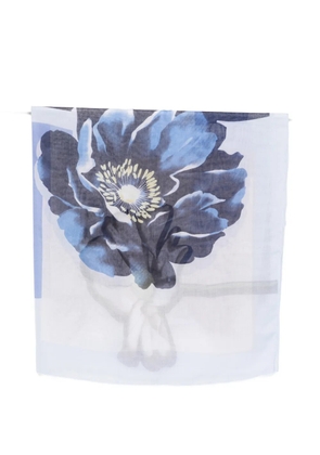 LIU JO floral-print scarf - Blue