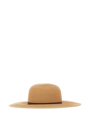 Borsalino Giselle striped-trim sun hat - Neutrals