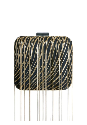 Gemy Maalouf fringed clutch bag - Black