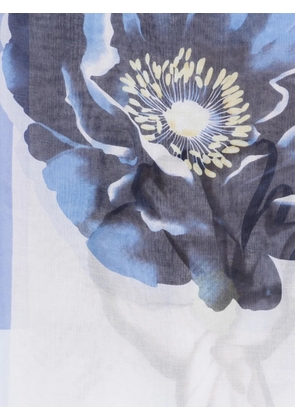 LIU JO floral-print scarf - Blue
