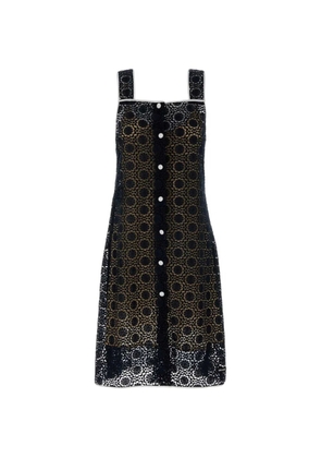Miu Miu macrame lace mini dress - Black
