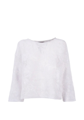 Kangra embroidery sequin top - White