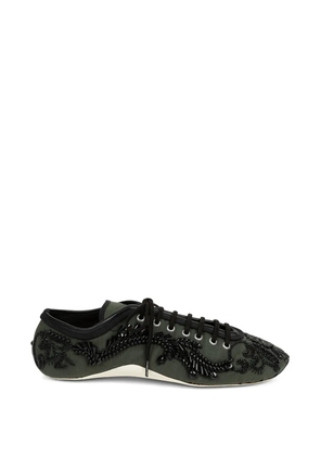 DRIES VAN NOTEN embroidered ballerina sneakers - Green