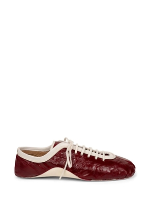 DRIES VAN NOTEN Leren leather ballerina sneakers - Red